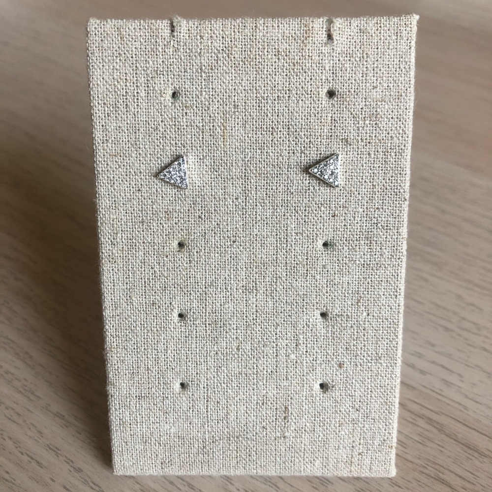Stella & Dot studs - silver with pavé